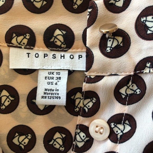 Top Shop Button, Horse print. - Picture 5 of 5